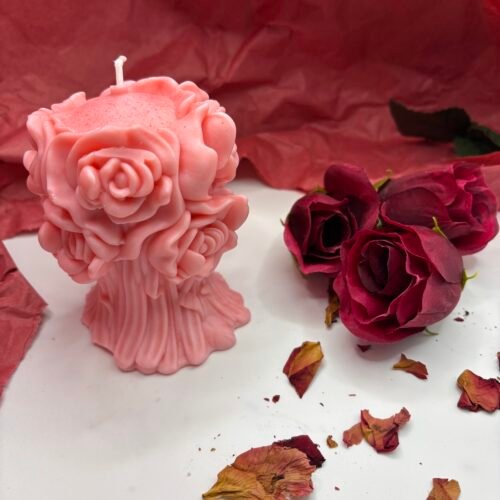 Rose Pillar Candle